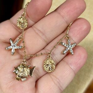 Lilly Pulitzer dainty two strand charm bracelet starfish